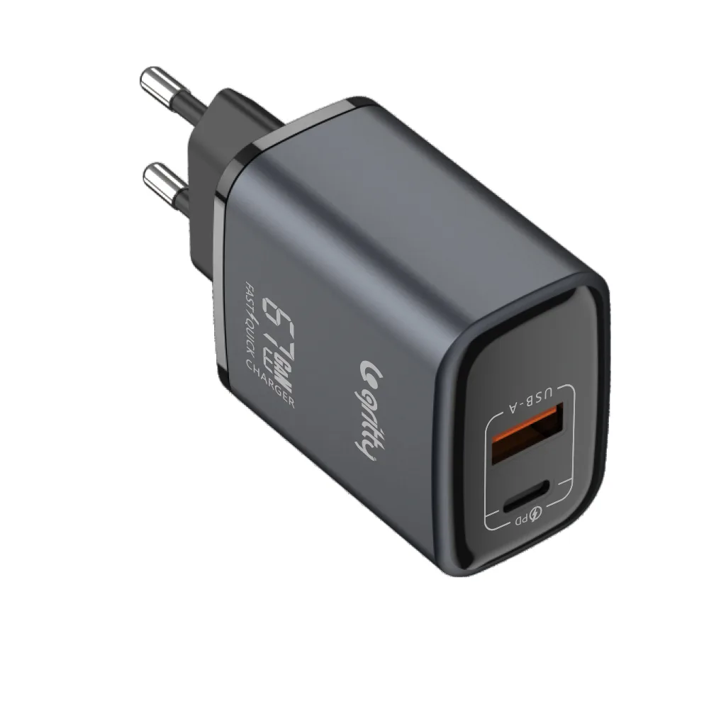 Gritty 67W GaN Hızlı Şarj BAŞLIK USB-C + USB-A
